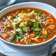 Chicken Tortilla Soup Spicy: Slow-Cooked