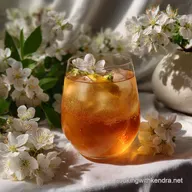 Spring Blossom Spritz: Honey-Peach Floral Cocktail