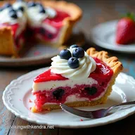Stars Stripes 4th of July Swirl Pie NoBake Easy
