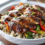 Sticky Teriyaki Grilled Chicken and Veggie Rice Bowls with Homemade Glaze