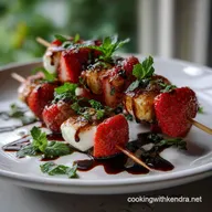 Strawberry Caprese Skewers With Balsamic Glaze