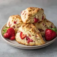 Strawberry Rhubarb Scones in 30 Minutes