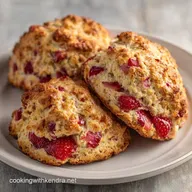 30-Minute Strawberry Rhubarb Scones