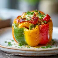 Stuffed Bell Pepper Recipe with Ground Beef | 45 Min