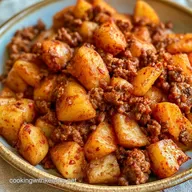 TexMex Beef and Potato Skillet: Crispy