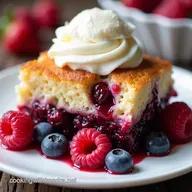 Triple Berry Dream Dump Cake Recipe Easiest Dessert EVER