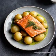 Zesty Salmon with 8 Herbs Packed with Zinc Lemon Dill Potatoes