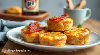 Bake Bacon Beer Cheddar English Muffin Bites