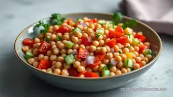 Bright & Zesty Fresh Garbanzo Beans Salad: A Perfect Summer Treat recipe card