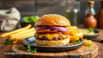 Grilled Beef Onion Swiss Burger Delight