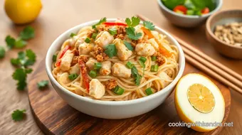 Mix Asian Chicken Salad with Crunchy Noodles