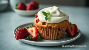 Muffin Recipe with Strawberries & Creamy Topping