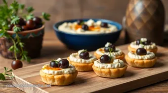 Quick Hummus Bites with Feta & Olives