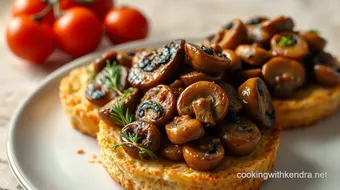 Sautéed Mushrooms on Crispy Muffins