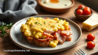 Scrambled Ham & Fontina Breakfast Delight