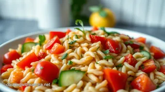 Ultimate Zesty Lemon Herb Salad with Whole Wheat Orzo: So Delicious! recipe card