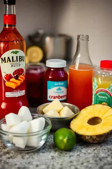A Taste of the Tropics: Malibu Bay Breeze Cocktail ingredients