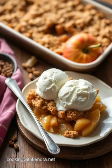 Delicious Baked Apple Crisp with Ice Cream ingredients