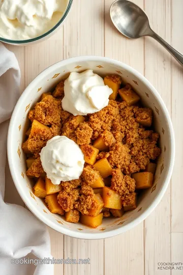 Delicious Baked Apple Crisp with Ice Cream steps