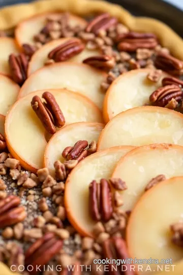 Apple and Pecan Danish Pastry Tart presentation