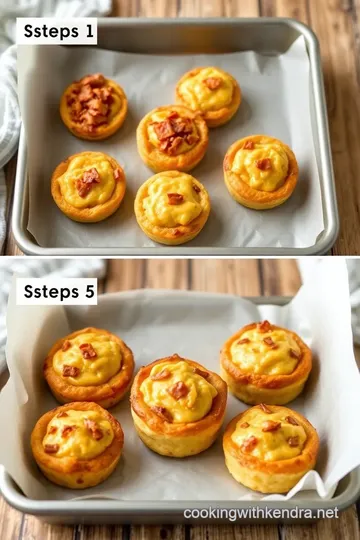 Bake Bacon Beer Cheddar English Muffin Bites steps