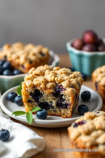 Delicious Blueberry Crumb Cakes presentation