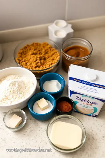 No-Butter Cheesecake Recipe ingredients