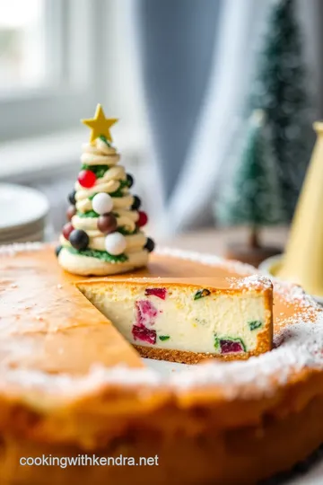 Christmas Tree Cheesecake presentation