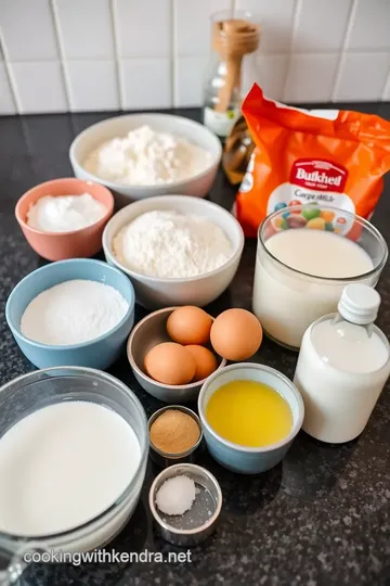 Classic Vanilla Cupcakes ingredients