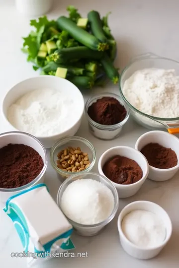 Courgette and Chocolate Muffins ingredients