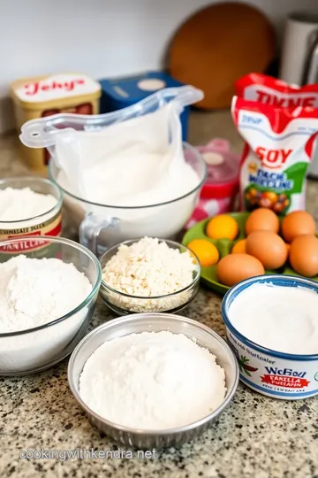 Funfetti Cake Trifle ingredients