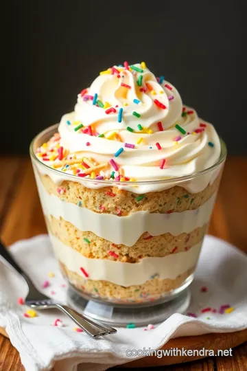 Funfetti Cake Trifle presentation