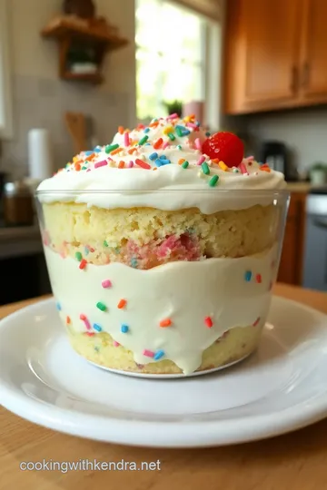 Funfetti Cake Trifle steps