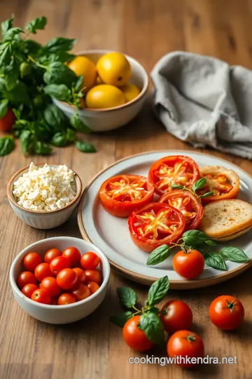 Fresh Heirloom Tomato Tartlets ingredients