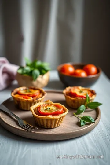 Fresh Heirloom Tomato Tartlets presentation