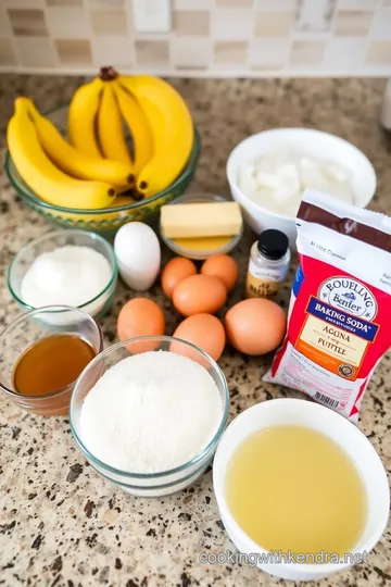 High Altitude Banana Bread ingredients