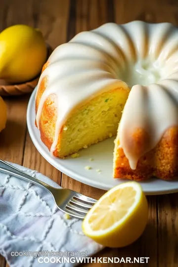 Classic Lemon Cake presentation