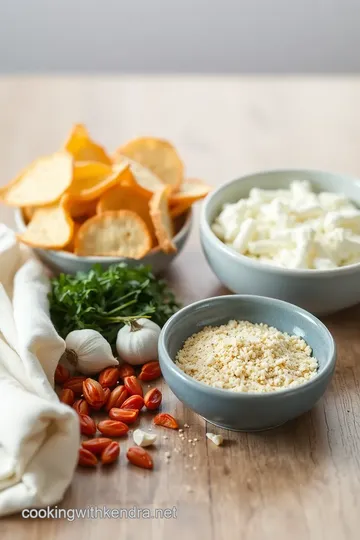 Bake Parmesan Garlic Crisps for Snacks ingredients