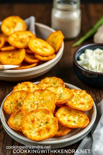 Bake Parmesan Garlic Crisps for Snacks presentation