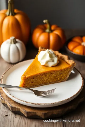 Gluten-Free Pumpkin Pie with Almond Crust presentation