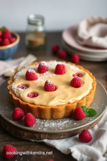 Raspberry Linzer Torte presentation