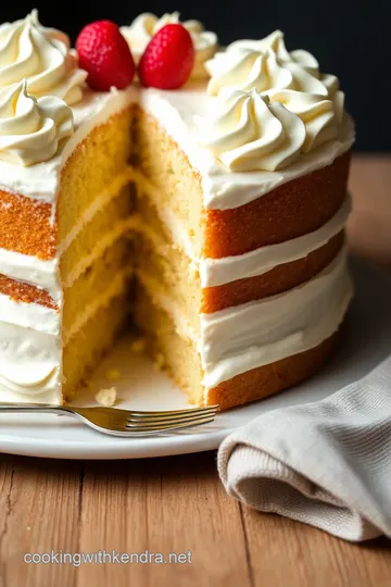 Elegant Vanilla Layer Cake for a Gold Cake Stand presentation