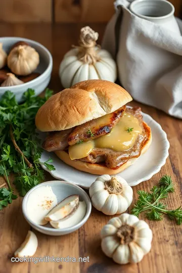 Broil Brat Sandwiches with Roasted Garlic ingredients