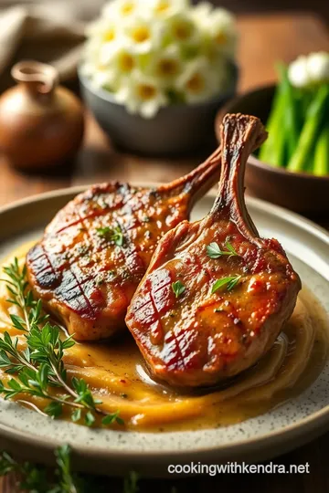 Broiled Lamb Chops with Spring Salad presentation