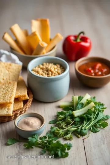 Roasted Red Pepper Dip with Pesto Dippers ingredients