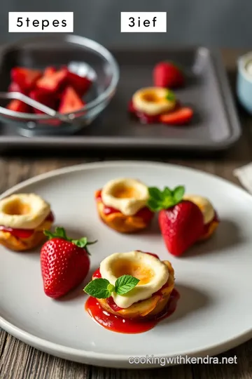 Broiled Strawberry Brie Bites with Almonds steps