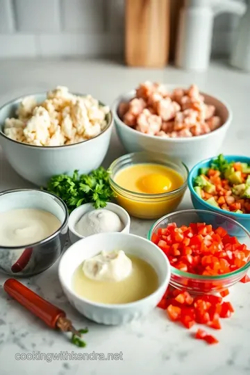 Cheesy Lump Crab Meat Cakes with Lemon Aioli ingredients