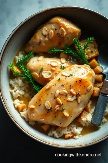 Chicken Almondine: Tender Chicken Breasts with a Luscious Nutty Sauce presentation