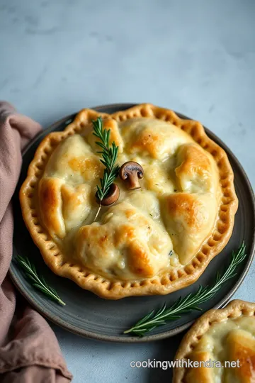 Chicken and Mushroom Pasties presentation