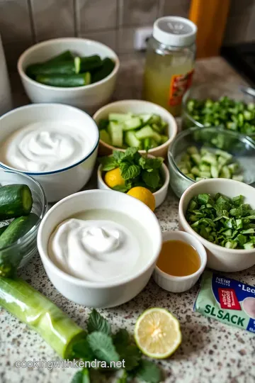 Chilled Cucumber & Mint Soup Salad ingredients